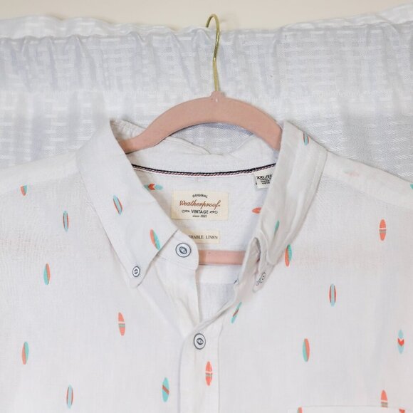 The Original Weatherproof Vintage XXL Washable Linen surfboards short sleeve but - Picture 8 of 11